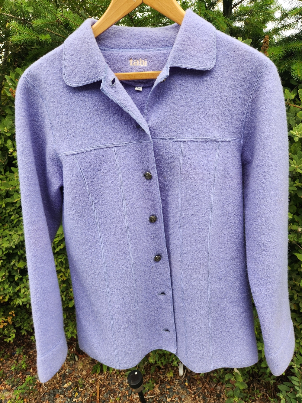 Lavender Wool Button-Up Coat